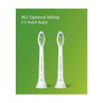 Philips Sonicare Optimal White Yedek Diş Fırçası Başlığı, 7 Kat Daha Fazla Plak Temizliği, Orta Yumuşak Fırça Başlığı, 2’li Paket, Beyaz, HX6062/87