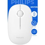 Philips Spk7378 Kablosuz Mouse 1600dpı Wireless Mouse Pil Dahil Sessiz Mouse Resmi Distribütör Beyaz