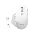 Philips SPK7858 Bluetooth Kablosuz Çift Modlu 4000DPI 7 Tuşlu Optik Mouse beyaz