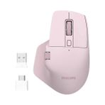 Philips SPK7858 Bluetooth Kablosuz Çift Modlu 4000DPI 7 Tuşlu Optik Sessiz Mouse Pembe