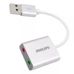 Philips Swr1656y/93 Usb Harici Stereo Ses Kartı Dönüştürücü Adaptör 3.5Mm Mikrofon Hoparlör Çıkışlı