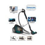 Philips Turbo Fırçalı- Yüksek Çekim Gücü Ve Kalite, Akıllı Açılma/Kapanma Özellikli +Led Başlık Torbasız Süpürge-Hediye Avantajlı Ürün