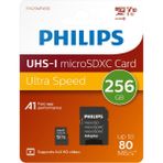 Philips Ultra Speed 256GB Microsd Kart – Uhs-I U1 | Class 10 | 80MB/S | Sd Adaptörlü