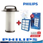 Philips Uyumlu Fc 9205 Marathon Hepa 13 Filtre Ve Silindirik Filtre Seti
