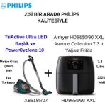 Philips XB9185/07 Marathon Ultimate Toz Torbasız Süpürge+ Philips HD9650/90 Xxl Avance Collection 7.3 Lt Yağsız Fritöz - Yeşil
