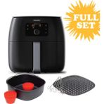 Philips Xxl 7,3 Lt Hacim Kek, Fırın Yemekleri ve Izgara Hepsibir Arada Airfryer & Fritöz - Siyah - Gümüş