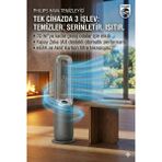 Philips Yapay Zeka Destekli 3ü 1 Arada Isıtıcı ve Soğutucu Fanlı Hava Temizleme Cihazı 70M² Geniş Alan Etkili Pm2.5 Sensörlü Koku ve Alerjen Giderici Hepa Filtreli Antrasit