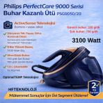 Philips Yapay Zeka ve Dünyanın Tek Kameralı 3100 Watt Perfectcare W Buhar Kazanlı Ütü + Xiaomi Akıllı Baskül Hediye - Lacivert