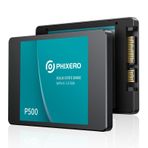 PHIXERO P500 SATA SSD 128 GB 3D NAND, Dahili harddisk 2.5 Inç Katı Hal Sürücüsü SATA III 6 Gb/s, UP 550 MB/s, dizüstü bilgisayarlar, masaüstü bilgisayarlar ve Oyun Konsolları PC için
