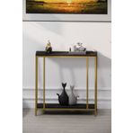 Phobia Midas Siyah Mermer Desen Gold Metal Dresuar Konsol 1826