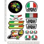 Phoenix Agv Vespa Motorsiklet Kask Sticker Çıkartma Seti - A4 - Renkli