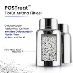 PHOENIX GRAVITY POSTReat Çelik Florür Giderici Filtre Kartuşları - 2 Adet AISI 304 Paslanmaz Çelik PF-4 Filtre Kartuşu, Florürün >%95'ini Giderir, Phoenix Smart Karbon Kartuşlarıyla Uyumludur