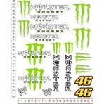 Phoenix Monster Energy Motorsiklet Kask Sticker Çıkartma Seti Uyumlu - A4 - Renkli