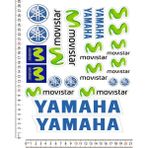 Phoenix Yamaha Movıstar Motorsiklet Kask Sticker Çıkartma Seti - Tek Ebat - Renkli
