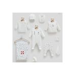 phokaia İncibaby Caramell % 100 Organik Pamuk Yumuşak Dokulu Marine Detaylı 10 Parça Erkek Bebek Hastane Çıkış Seti