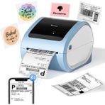 Phomemo D520-BT Bluetooth+Usb Termal Yazıcı, Mavi Beyaz - Barkod/adres/posta Etiketi, Pazaryerleri Ile Uyumlu - Mavi - Beyaz