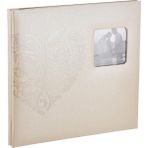 Photo Albums Fotoğraf Albümleri MB-10EW Postbound Kabartmalı Suni Deri Çerçeve Kapak Düğün Hafıza Defteri, x 30,48 Cm, Kalp