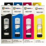 Photo Print Epson 103 Ecotank L3101 Uyumlu 4 Renk Ithal Muadil Mürekkep Seti 4 x 70 ml