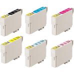 Photo Print Epson RX585 T0801-T0802-T0803-T0804-T0805-T0806 6 Renk Muadil Kartuş Seti 500 Sayfa - Renkli