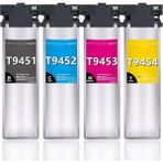 Photo Print Epson Workforce Pro WF-C5790DWF T9451-T9452-T9453-T9454 100 ml x 4 Renk Muadil Kartuş Takım 5k 5.000 Sayfa - Siyah