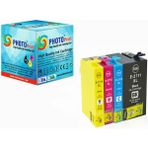 Photo Print Epson Workforce WF-7615DWF Uyumlu 4 Renk Muadil Kartuş Seti - Renkli