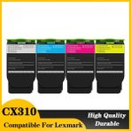 Photo Print Lexmark CX310DN CX310/410 Chipli Bk-C-M-Y 4 Renk Ithal Muadil Toner Seti 2.500 Sayfa - Siyah