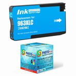 Photo Print Officejet Pro 9016 All-In-One 963XL-967XL Mavi Muadil Kartuş 1.600 Sayfa