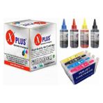 Photo Print xplus Epson Stylus Sx610FW T0711-T0714 Muadil Kolay Dolan Kartuş + 4 x100 ml Renk Mürekkep Seti