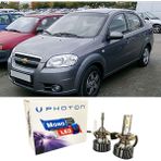 Photon Chevrolet Aveo LED Xenon Uzun + Kısa Far Ampulü H4 Mono Yeni Seri Beyaz