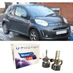 Photon Citroen C1 Uzun + Kısa Far Ampulü H4 Mono Yeni Seri Beyaz 2005-2014