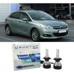 Photon Citroen C4 LED Xenon Uzun Far Ampulü H1 Access Yeni Seri Beyaz 2004-2012 - 00-Beyaz
