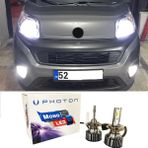 Photon Fiat Fiorino LED Xenon Uzun + Kısa Far Ampulü H4 Mono Yeni Seri Beyaz