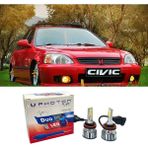 Photon Honda Civic Ies LED Xenon Uzun Kısa Far Ampulü H4 Duo Yeni Seri Beyaz 1996-2004