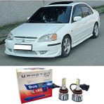 Photon Honda Civic Vtec 1 Es7 LED Xenon Uzun Kısa Far Ampulü H4 Duo Yeni Seri Beyaz 2001-2004
