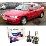 Photon Kia Sephia LED Xenon Uzun + Kısa Far Ampulü H4 Mono Yeni Seri Beyaz 1992-2004