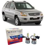 Photon Kia Sportage LED Xenon Uzun + Kısa Far Ampulü H4 Duo Yeni Seri Beyaz 2004-2008