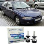 Photon Mitsubishi Colt LED Xenon Uzun + Kısa Far Ampulü H4 Access Yeni Seri Beyaz 1998-2003 - 00-Beyaz
