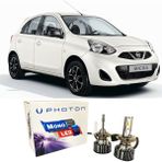 Photon Nissan Micra LED Xenon Uzun + Kısa Far Ampulü H4 Mono Yeni Seri Beyaz 2010-2017