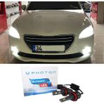 Photon Peugeot 301 LED Xenon Uzun Far Ampulü H1 Ultimate 9500 Lumens Yeni Seri Beyaz 2012-2017