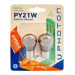 Photon PY21W Krom Diadem 12V 21W Amber Ampul, 2'li Paket