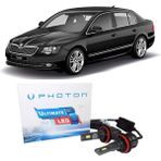 Photon Skoda Superb 2 LED Xenon Sis Farı Ampulü H8 Ultimate 9500 Lumens Yeni Seri Beyaz 2008-2015