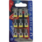 Photon T10 W5W 12V Pure White Beyaz Led Oto Park Ampülu 9'lu Blister Ph7010 B9