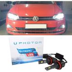 Photon Vw Polo Mk6 LED Xenon Sis Farı Ampulü H8 Ultimate 9500 Lumens Yeni Seri Beyaz 2017+