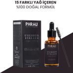 Phrau 30 ml Kaş ve Kirpik Bakım Serumu Uygulama Fırçalı %100 Doğal 10 Uçucu Yağ ile Güçlendirir
