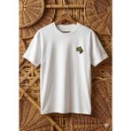 PHS Oversize Nakışlı Logo Bisiklet Yaka Tişört Beyaz - XL