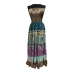 Phuti Collection HİNDİSTAN İPEĞİ STRAPLEZ ELBİSE Kahverengi Standart