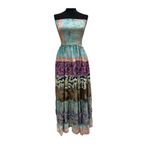 Phuti Collection HİNDİSTAN İPEĞİ STRAPLEZ ELBİSE Yeşil Standart