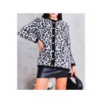 Phuti Collection LEOPAR GOLD DÜĞMELİ SAKALLI UZUN HIRKA Beyaz Standart