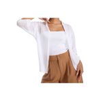 Phuti Collection MERSERİZE HIRKA Beyaz Standart