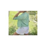 Phuti Crop Keten Ceket - 02Y-Yeşil - S